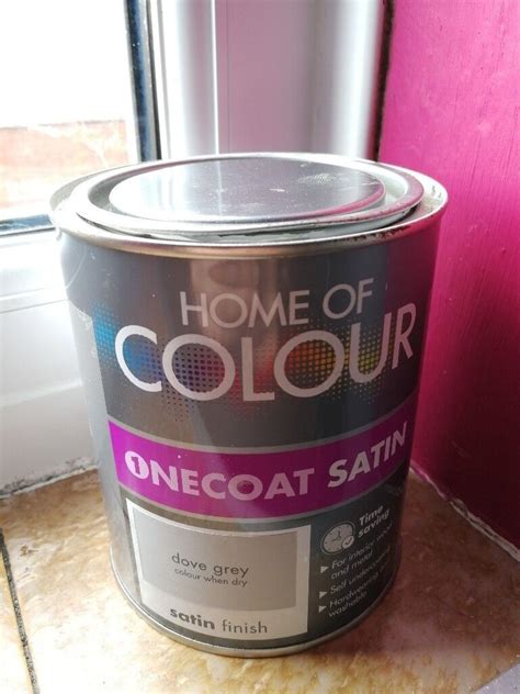 Satin finish dove grey paint homebase brand | in Yeovil, Somerset | Gumtree