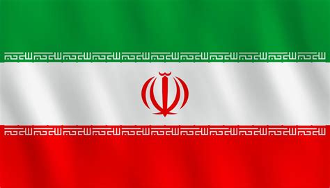 Iran flag with waving effect, official proportion. 6601852 Vector Art ...