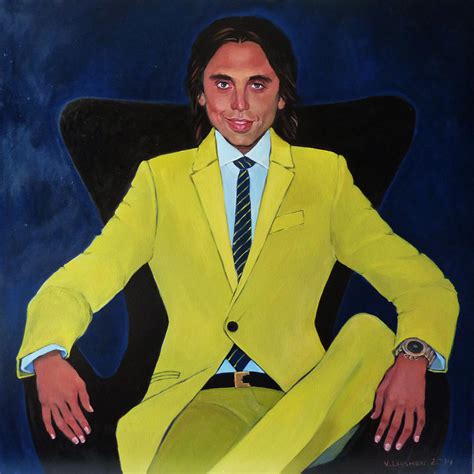 The young man in a yellow suit Painting by Violetta Livshen - Pixels