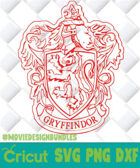 HARRY POTTER GRYFFINDOR HOUSE CREST SVG, PNG, DXF, CLIPART - Movie ...