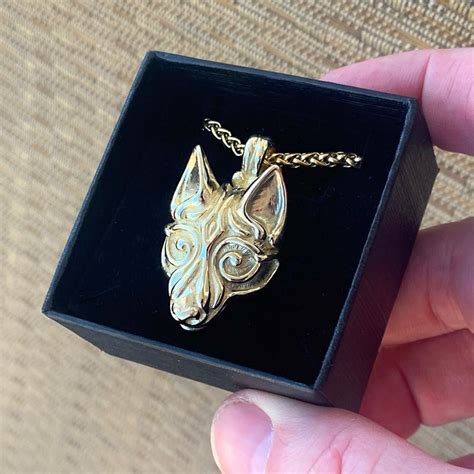 14K Gold Fenrir Pendant | Norse Wolf Head | Viking Jewelry – Sons of Vikings