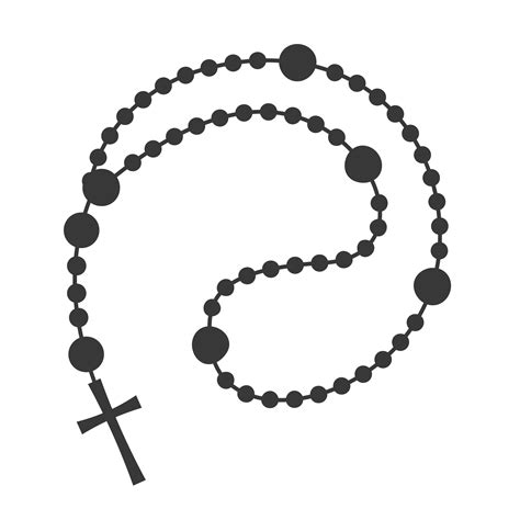 Rosary beads silhouette. Prayer jewelry for meditation. Catholic ...