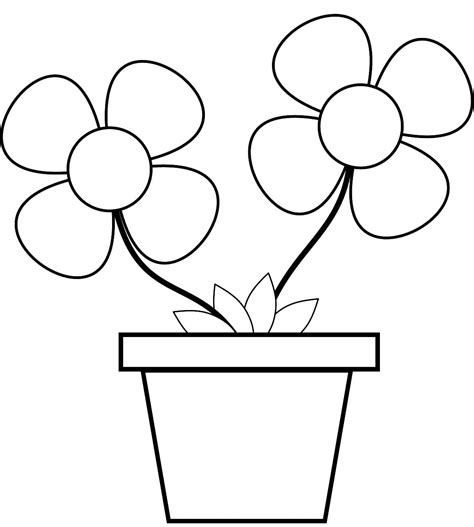 Printable Flower Pot Coloring Page Coloring Page Blog - vrogue.co