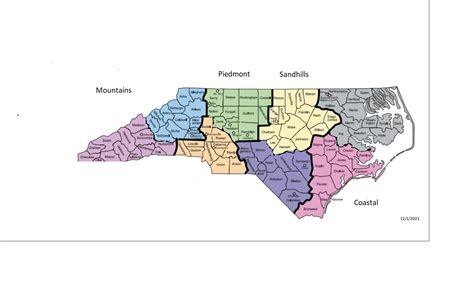 Region Map - School Nurse Association of North Carolina