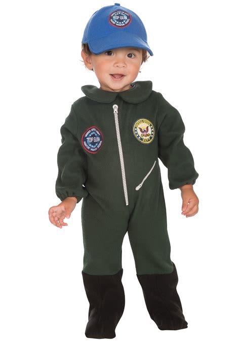 Toddler Top Gun Pilot Costume - Child Flight Suit Costumes