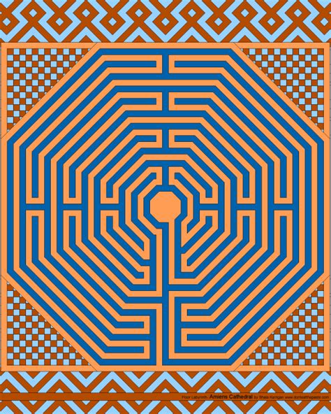 Amiens Cathedral floor labyrinth coloring page | Optical illusion quilts, Labyrinth, Coloring pages
