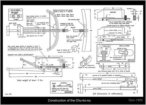 repeating crossbow schematics | Crossbow, Homemade crossbow, Crossbow arrows