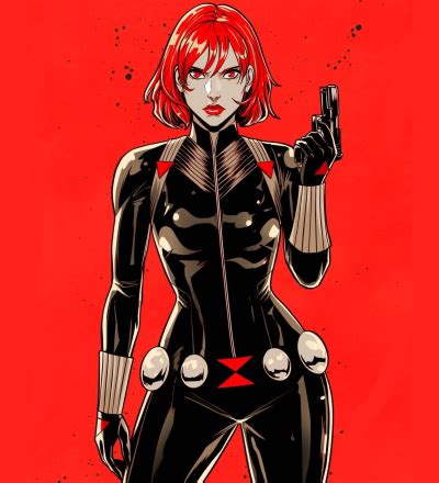 400x440 Black Widow Red Hair Digital Art 400x440 Resolution Wallpaper ...