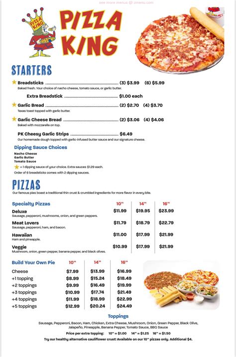 Online Menu of Pizza King of Clayton Indiana Restaurant, Clayton ...