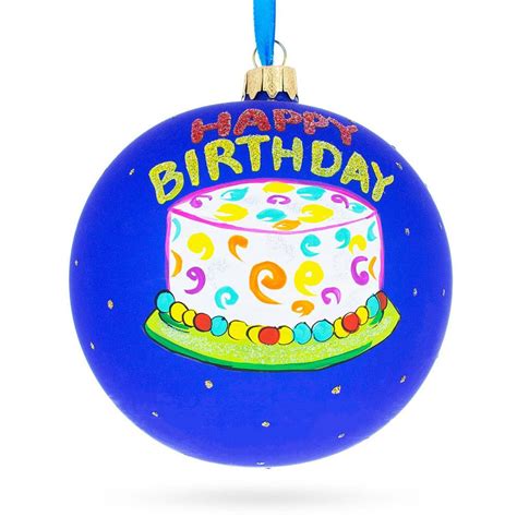 Happy Birthday Balloons & Cupcakes Glass Ball Christmas - Etsy