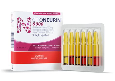 Citoneurin 100mg/mL + 100mg/mL + 5000mcg/mL P&G 3 Ampolas Injetáveis de 1ml