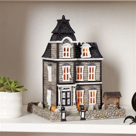 Vintage Halloween Light-Up Haunted House Figurine – Lenox Corporati… | Vintage halloween ...