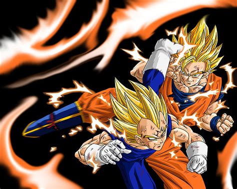 free download | Goku SSJ2 vs Majin Vegeta, vs, goku, majin, ssj2 ...