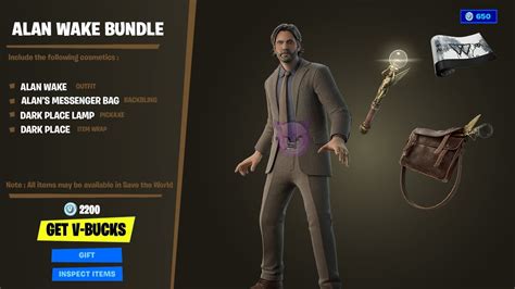 *NEW* Fortnite Alan Wake Bundle [Full Showcasing] - Alan wake Skin ...