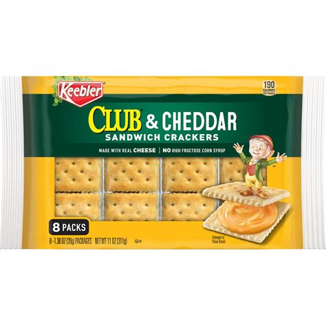 Keebler Sandwich Crackers Club and Cheddar - Shop Crackers ...