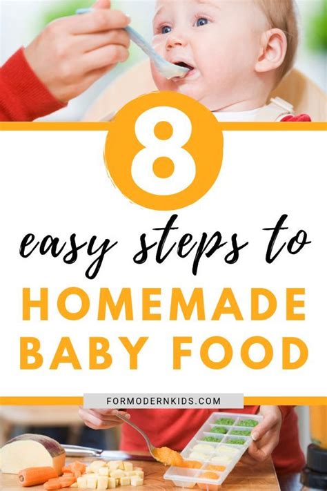 Stage 1, 2 and 3 Homemade Baby Food Recipes and Step-By-Step Guide | Homemade baby food, Easy ...