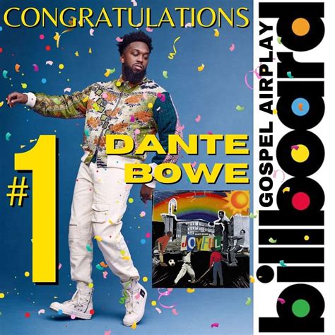 Dante Bowe scores his first solo Gospel Airplay No. 1 with “Joyful ...