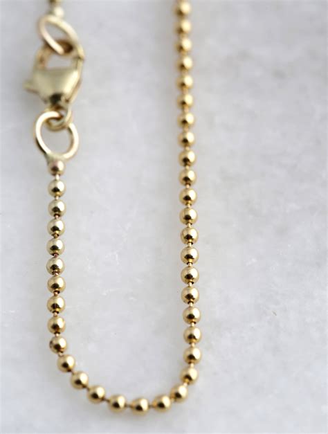 Add a 14k Solid Gold Ball Chain (1.5mm) *sold only in combination with a pendant*