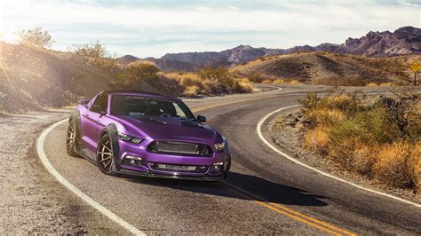 Purple Ford Mustang GT Ferrada Wheels 5K Wallpaper | HD Car Wallpapers | ID #7244