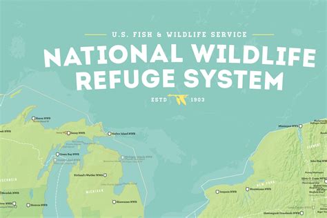 US National Wildlife Refuge System Map 24x36 Poster - Best Maps Ever