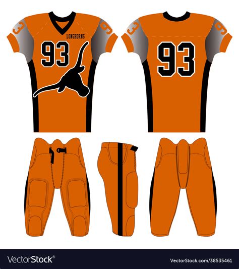 American football team jersey design mockup Vector Image