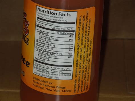 Duff's Famous Wings -Hot Sauce (12oz) Glass - BuffaloINaBox.com ...