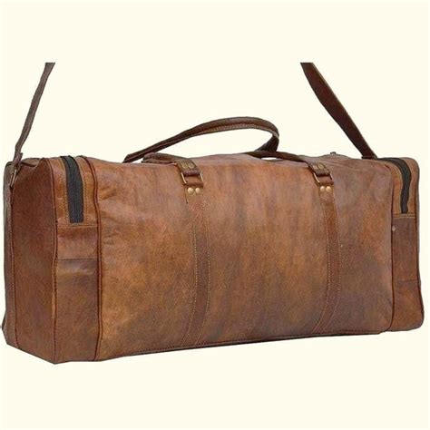 Handmade Vintage Leather Duffel Bag - Large | James Leather