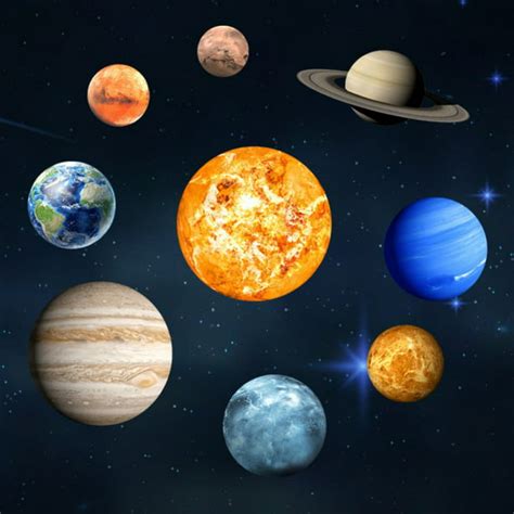 Glow in The Dark Planets, Bright Solar System Wall Stickers - Sun Earth ...