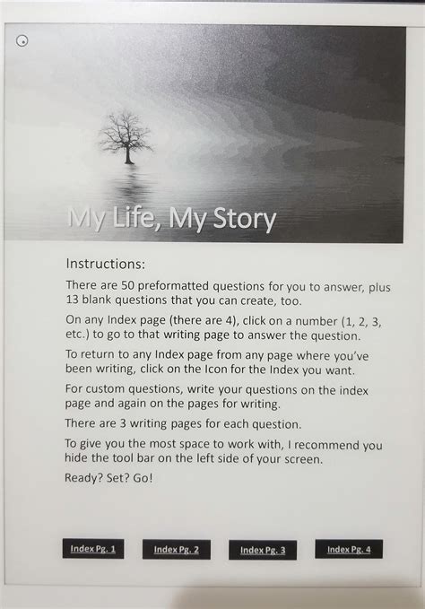 My Life Story Book Template