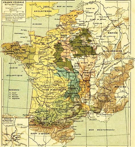 Medieval France map - Map of France medieval (Western Europe - Europe)