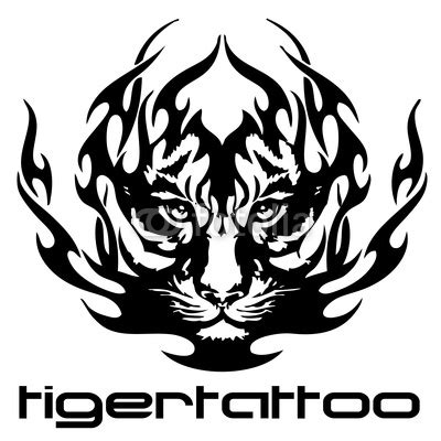 Fire Tiger Tattoo - Cliparts.co