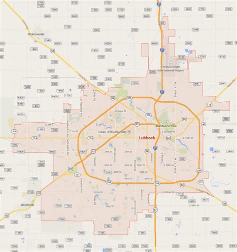 Lubbock, Texas Map