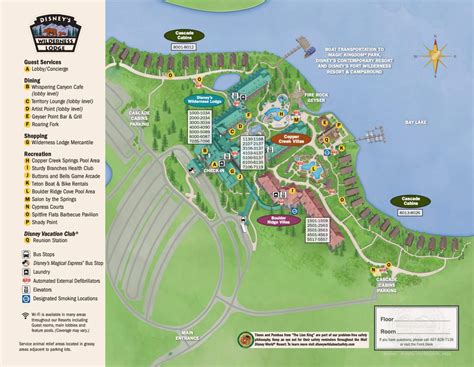 Disney's Wilderness Lodge Resort Map - Theme Park Professor