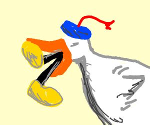 Fat Donald Duck Eats Mickey Mouse - Drawception