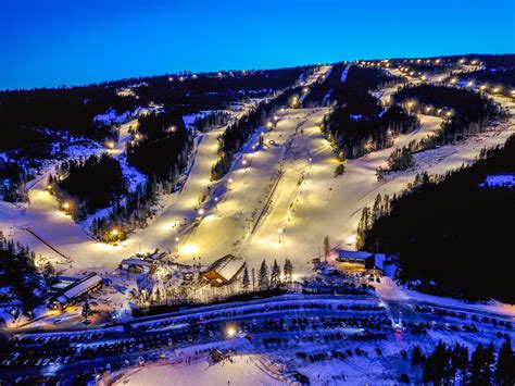 Kongsberg Skisenter evening - Drone Photography