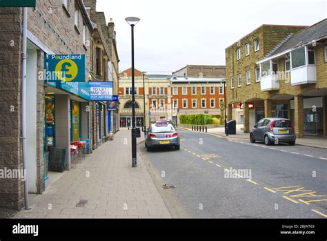 Channel Street in the shopping district of Galashiels, Scottish Borders ...