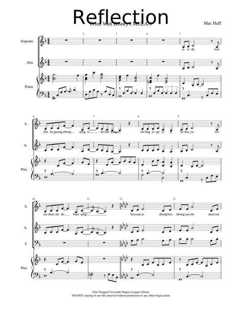 Reflection final Sheet music for Piano (Solo) | Download and print in ...