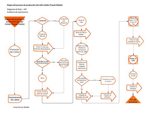 Etapas del Proceso de Producción del Café - Diagrama de flujo (ejemplo) - Irma Correa Toledo ...