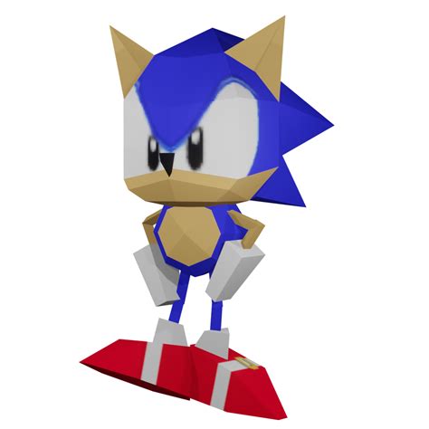 Sonic R, Sonic (render test 2) by SonicF64 on DeviantArt