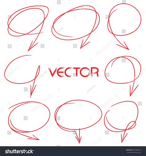 Hand Drawn Circle Highlighter Set Marker Stock Vector (Royalty Free) 307899419 | Shutterstock