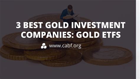 3 Best Gold Investment Companies: Gold ETFs