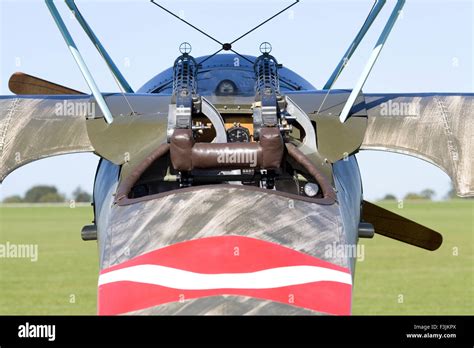 Cockpit of a German Fokker DR1 with machine guns Stock Photo - Alamy