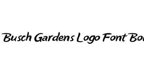 Busch Gardens Logo Font Bold