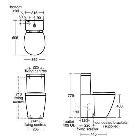 Ideal Standard Senses Space Close Coupled Toilet - Concealed | Close ...