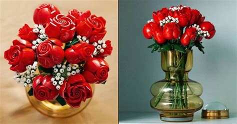 LEGO Bouquet of Long Stemmed Red Roses - 822 Pieces | The Green Head