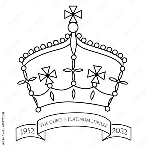 Queen platinum jubilee 2022 vector clipart illustration Stock Vector | Adobe Stock