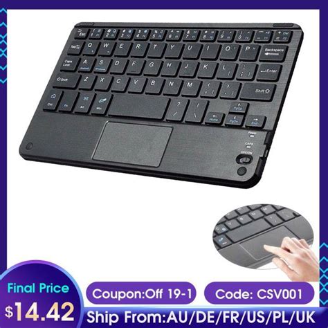 Wireless Keyboard Bluetooth Mini Thin Keyboard With Touchpad ...