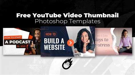 Youtube Thumbnail Templates Set 1 Creative Photoshop Templates | Images ...