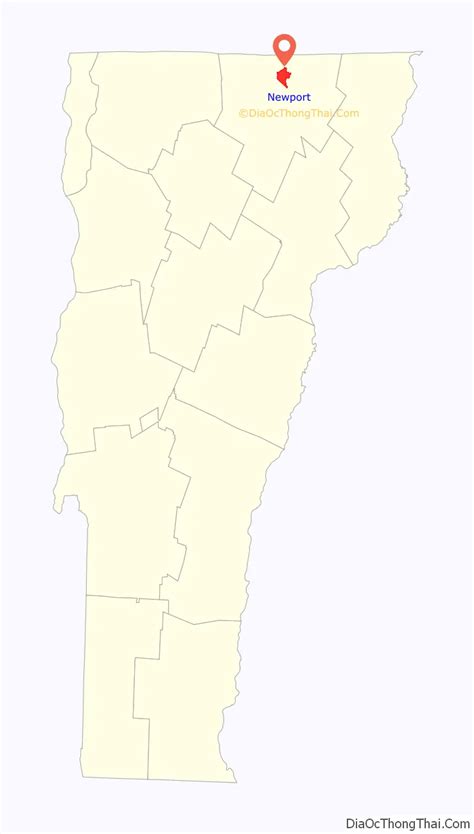 Map of Newport city, Vermont - Thong Thai Real