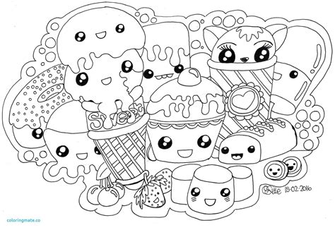 Kawaii Food Coloring Pages Download - Coloring For Kids 2019